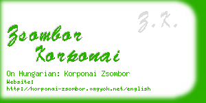 zsombor korponai business card